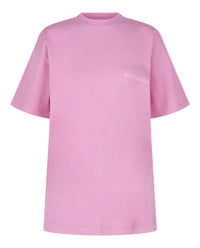 Balenciaga Womens Upside Down Embroidered Logo T-Shirt
