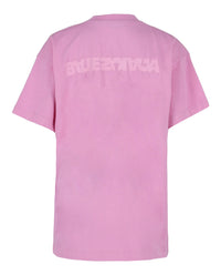 Balenciaga Womens Upside Down Embroidered Logo T-Shirt