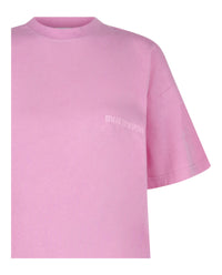 Balenciaga Womens Upside Down Embroidered Logo T-Shirt