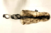 Dolce & Gabbana Brown Fox Tail Fur Shawl Neck Wrap Cover Collar Women's Scarf