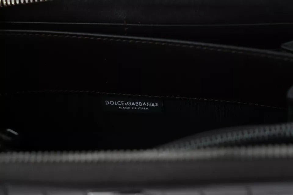 Dolce & Gabbana Dolce & Gabbana Brown Exotic Leather Zip Around Continental Clutch Men's Wallet