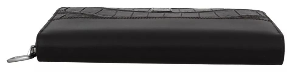 Dolce & Gabbana Dolce & Gabbana Brown Exotic Leather Zip Around Continental Clutch Men's Wallet