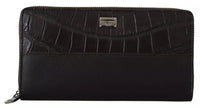 Dolce & Gabbana Dolce & Gabbana Brown Exotic Leather Zip Around Continental Clutch Men's Wallet