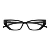 Gucci Eyeglasses Cat Eye Full Rim, Shiny Black Frame and Clear Demo Lens Lens GG1683O001