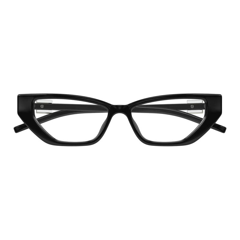 Gucci Eyeglasses Cat Eye Full Rim, Shiny Black Frame and Clear Demo Lens Lens GG1683O001