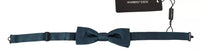Dolce & Gabbana Dolce & Gabbana Blue 100% Silk Adjustable Neck Bow Tie Men's Mens