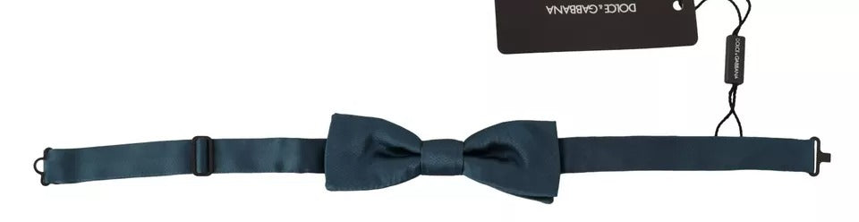 Dolce & Gabbana Dolce & Gabbana Blue 100% Silk Adjustable Neck Bow Tie Men's Mens