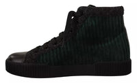 Dolce & Gabbana Green Corduroy High Tops Sneakers Mens Casual Men's Shoes