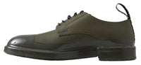 Dolce & Gabbana Dolce & Gabbana Green Leather Rubber Sole Dress Men's Shoes
