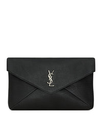Saint Laurent Saint Laurent Men Large Cassandre Envelope Clutch In Hammered Lambskin