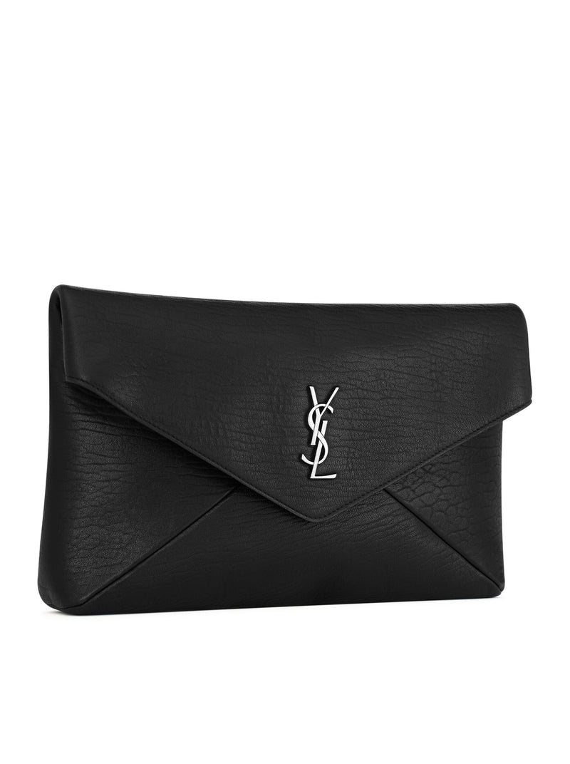 Saint Laurent Saint Laurent Men Large Cassandre Envelope Clutch In Hammered Lambskin