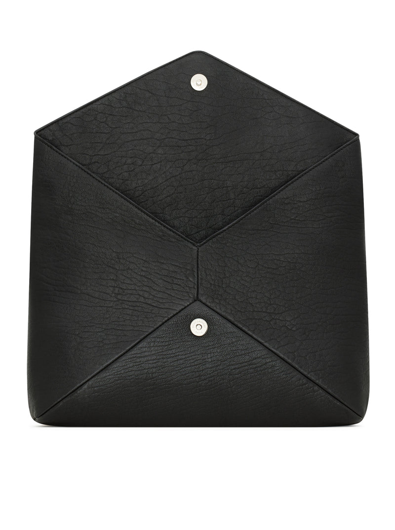 Saint Laurent Saint Laurent Men Large Cassandre Envelope Clutch In Hammered Lambskin