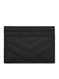 Saint Laurent Saint Laurent Women Cassandre Matelassé Card Case In Grain De Poudre Leather