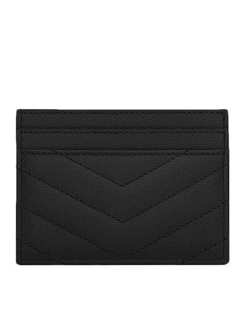 Saint Laurent Saint Laurent Women Cassandre Matelassé Card Case In Grain De Poudre Leather