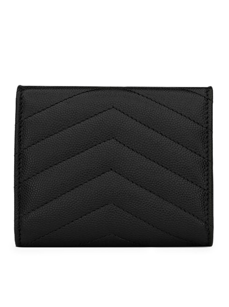Saint Laurent Saint Laurent Women Cassandre Matelassé Multi-Folded Wallet In Grain De Poudre Embossed Leather