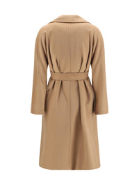 Max Mara Studio Women Wool Coat With Peak Lapels