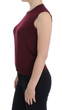 Dolce & Gabbana Red Sleeveless Crewneck Vest Women's Pullover
