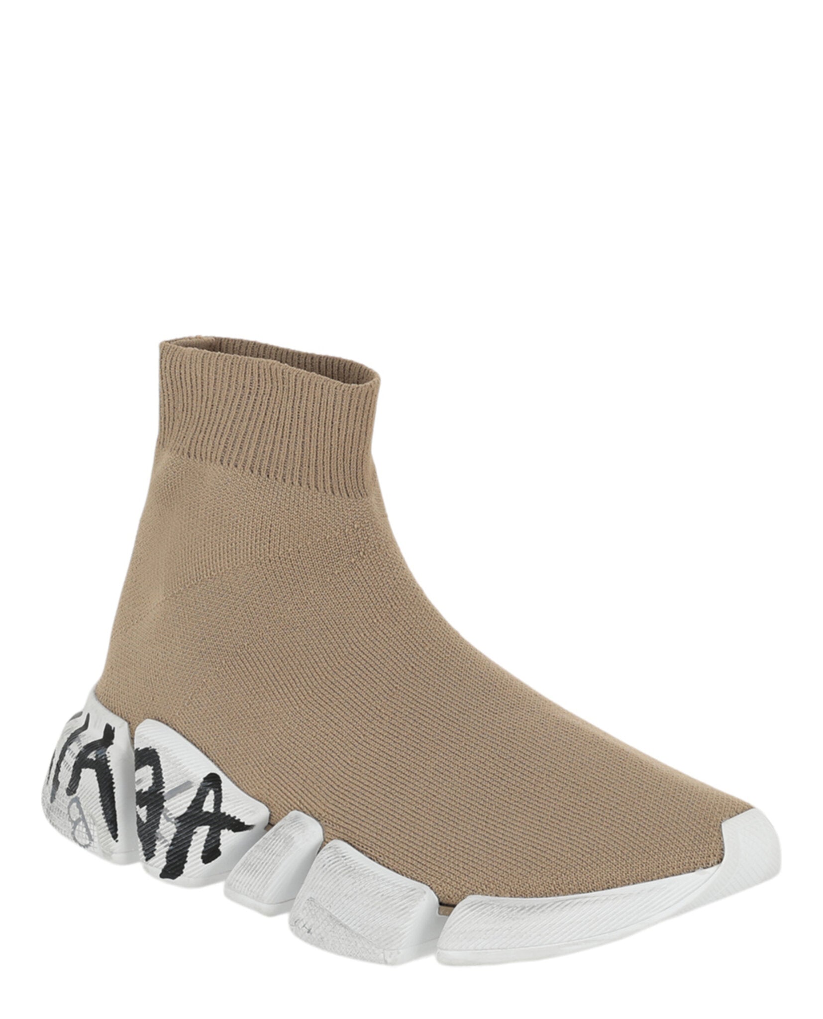 Balenciaga Womens Speed 2.0 Graffiti Knit Sneakers