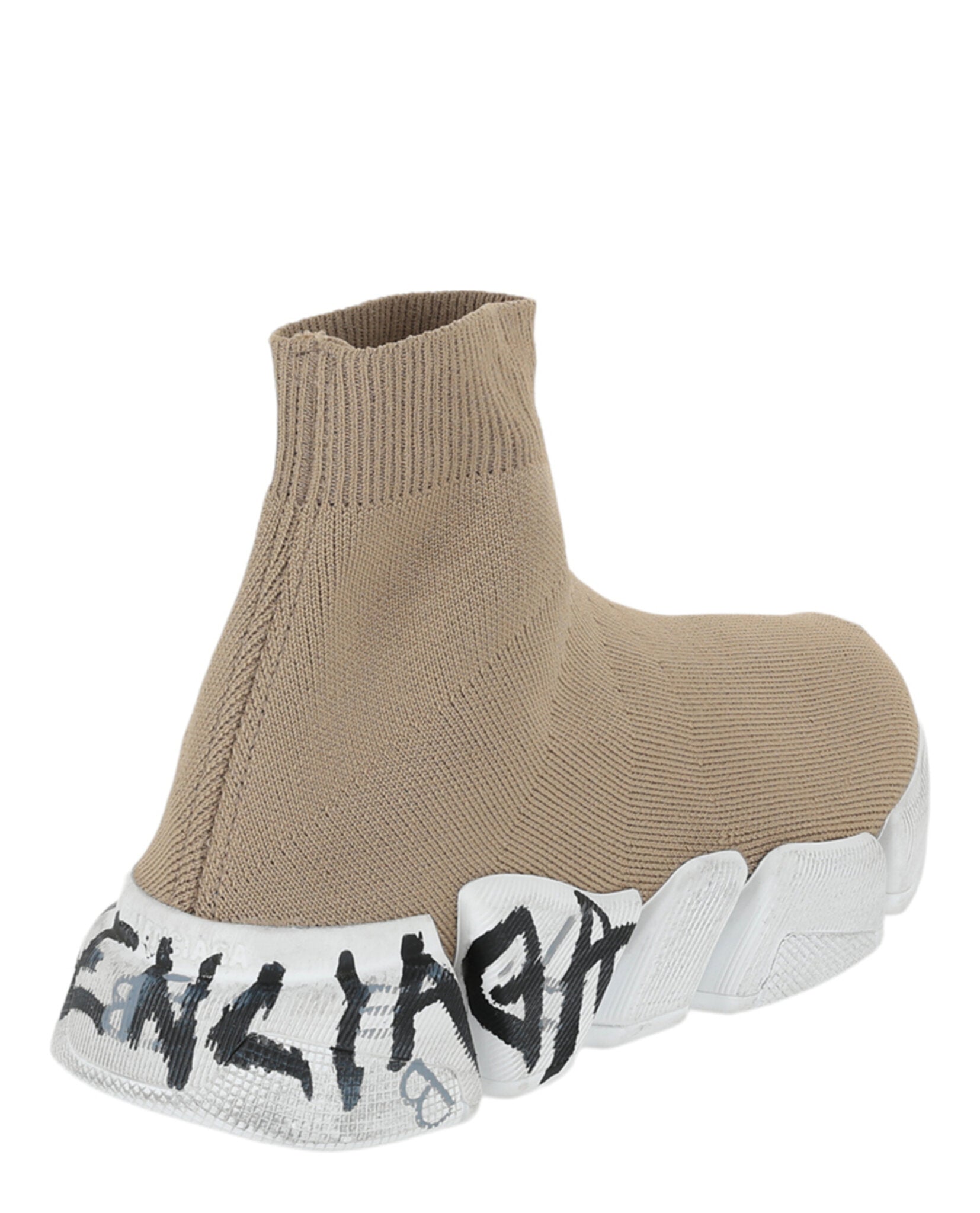 Balenciaga Womens Speed 2.0 Graffiti Knit Sneakers