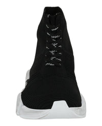Balenciaga Womens Speed 2.0 Lace-up Graffiti Recycled Knit Sneakers