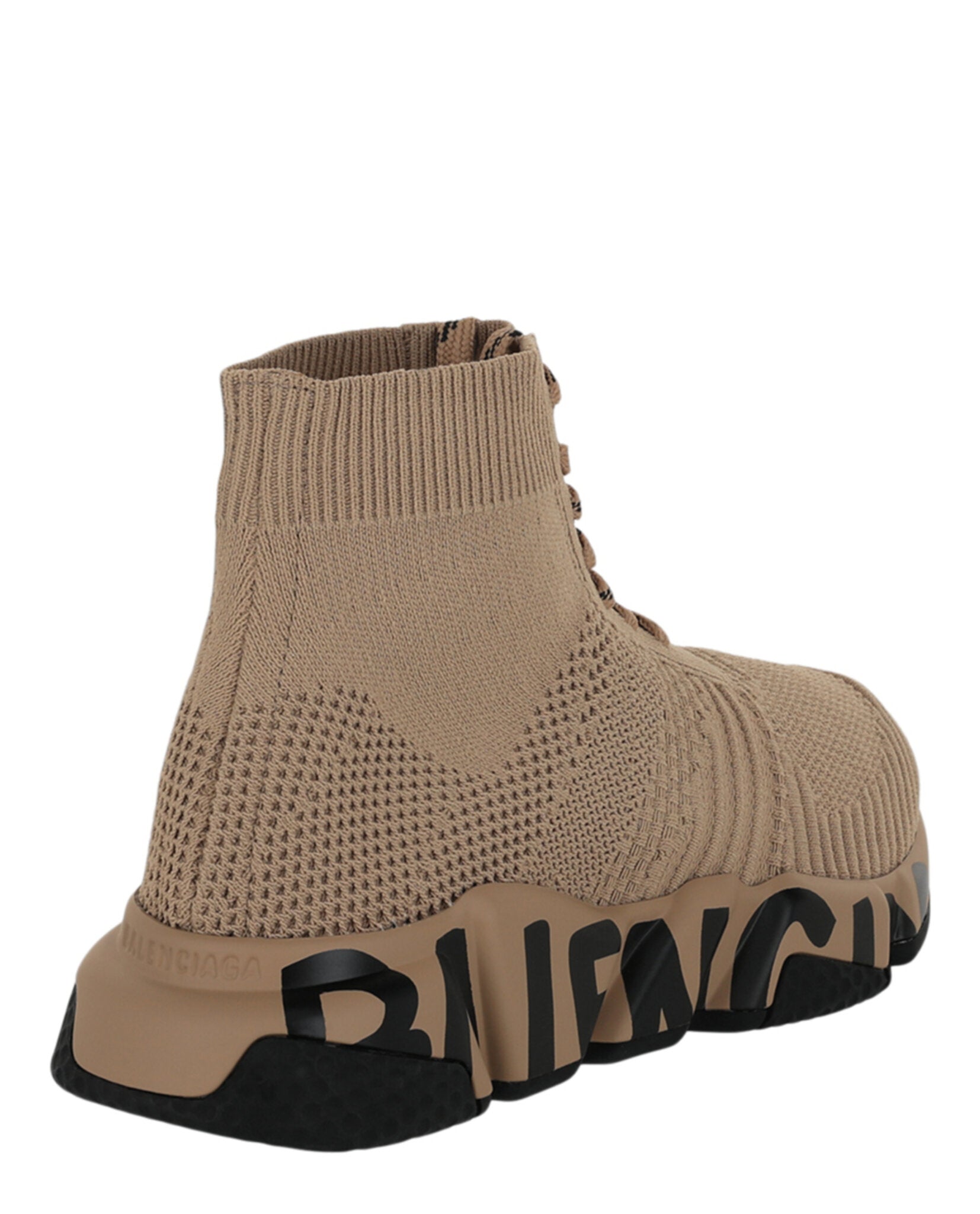 Balenciaga Womens Speed 2.0 Lace-up Graffiti Recycled Knit Sneakers