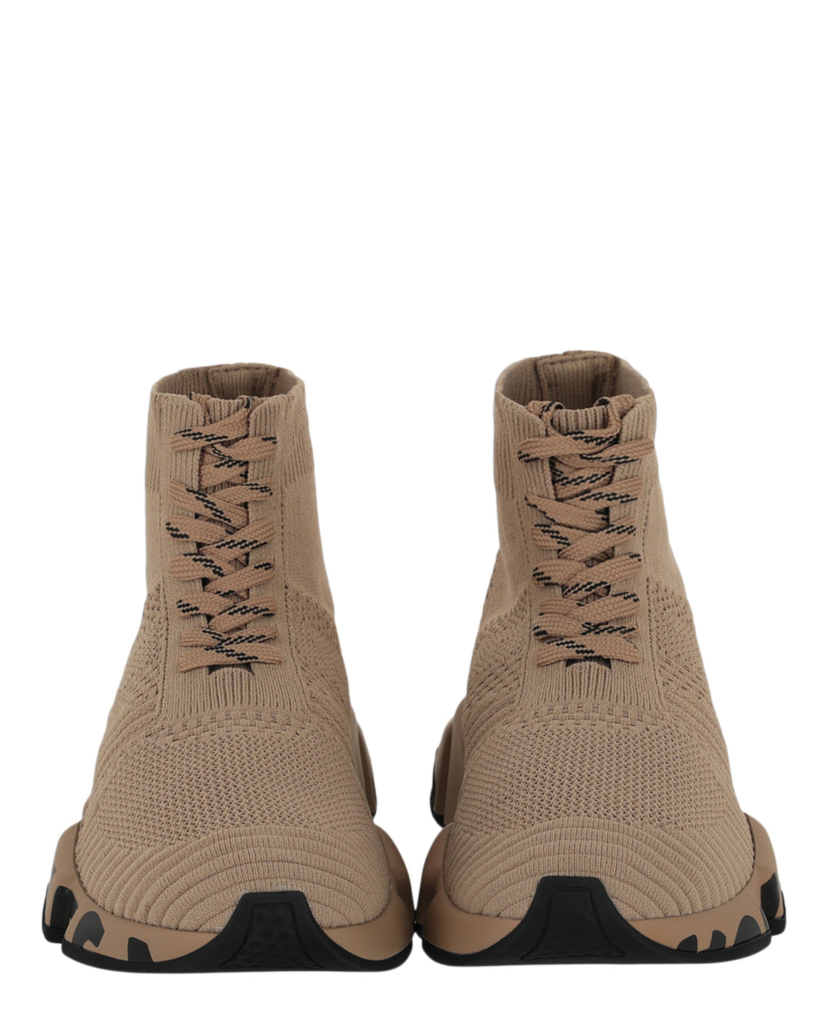 Balenciaga Womens Speed 2.0 Lace-up Graffiti Recycled Knit Sneakers