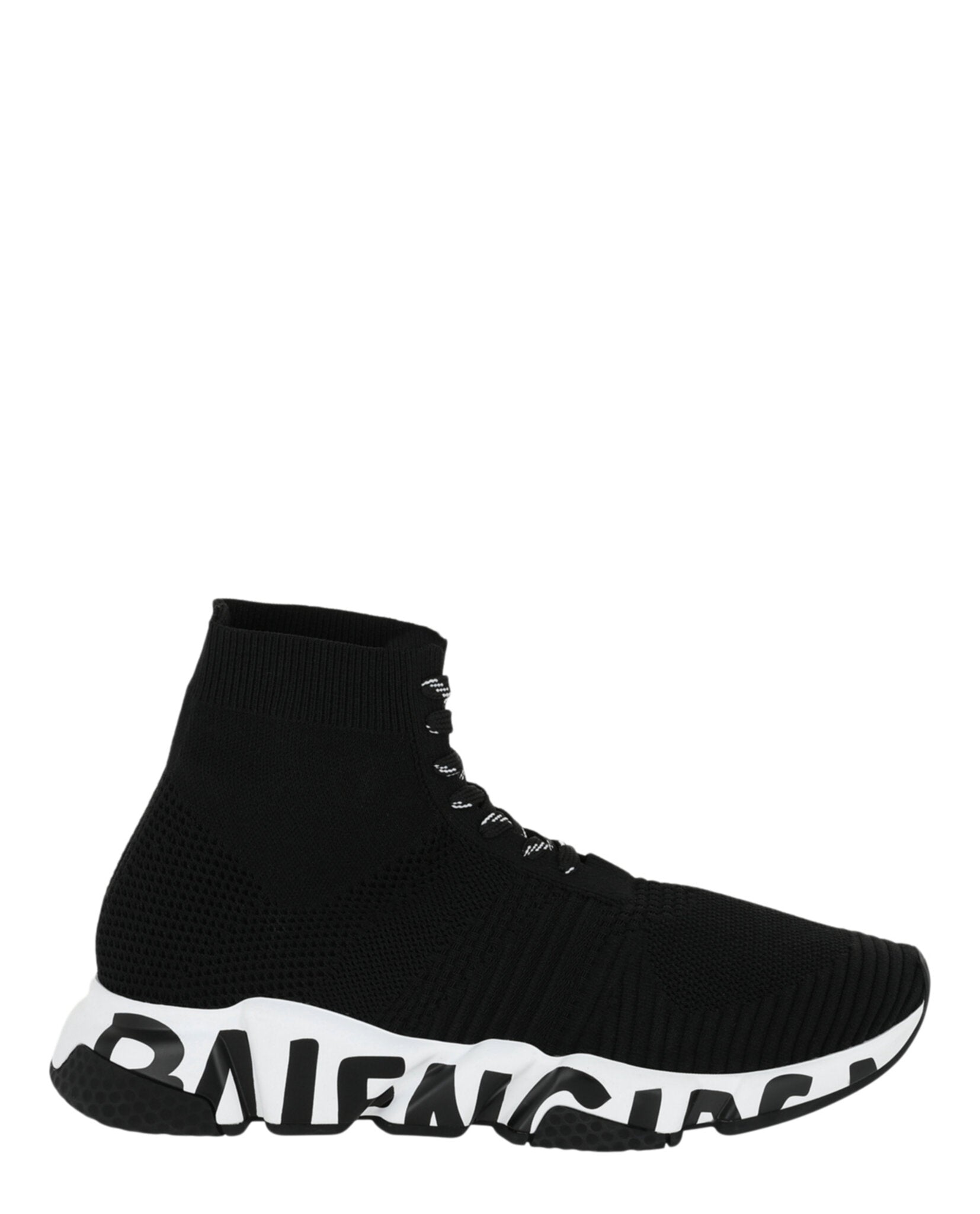 Balenciaga Mens Speed Lace-Up Graffiti Sneakers