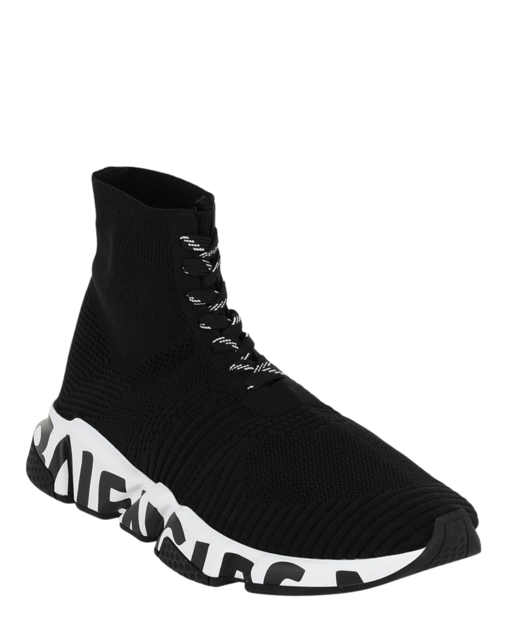 Balenciaga Mens Speed Lace-Up Graffiti Sneakers