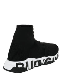 Balenciaga Mens Speed Lace-Up Graffiti Sneakers