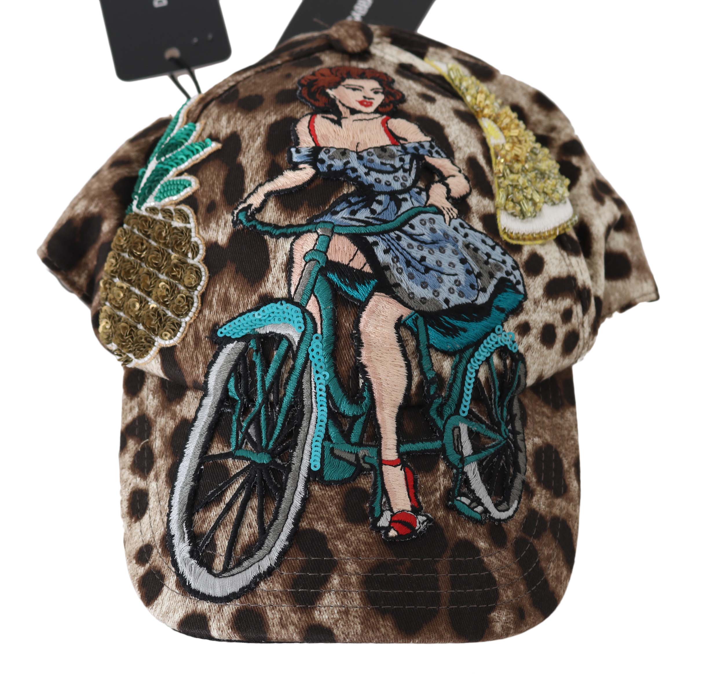 Dolce & Gabbana Elegant Sequined Leopard Baseball Women's Cap