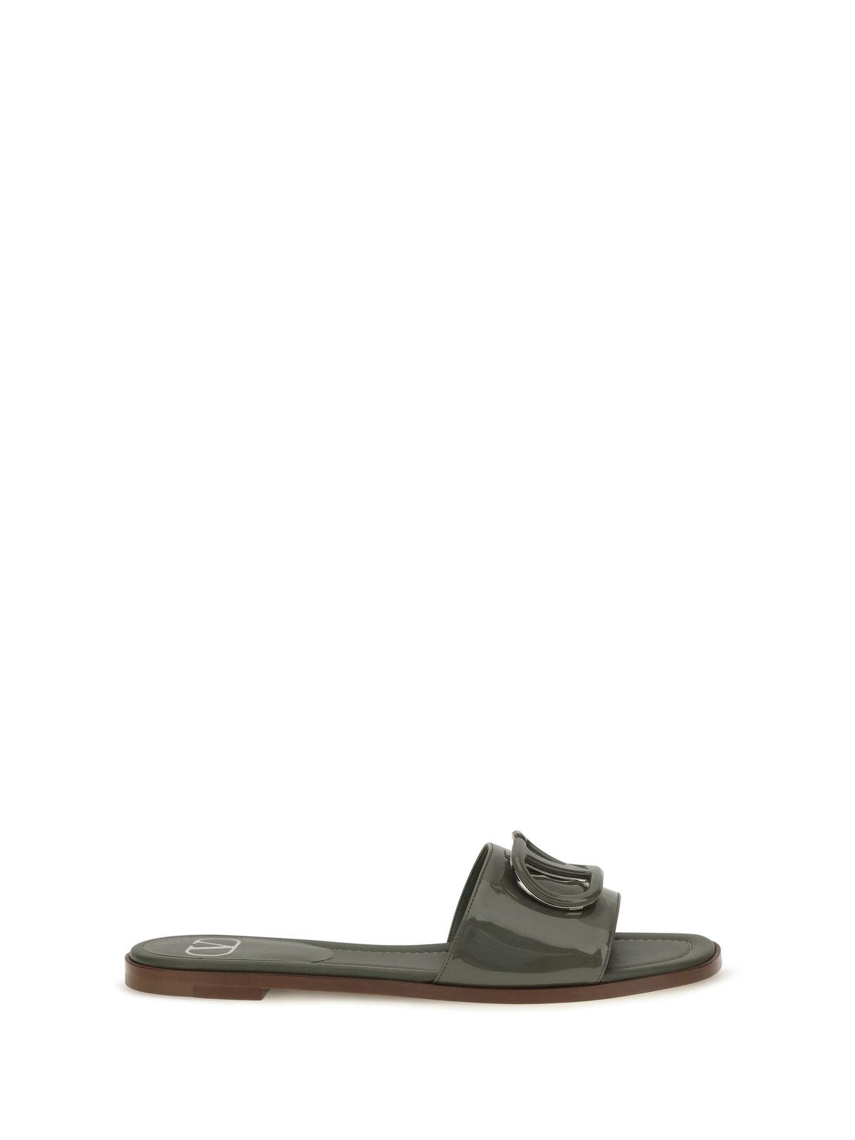 VALENTINO GARAVANI Valentino Garavani Women Vlogo Patent Leather Slide Sandals