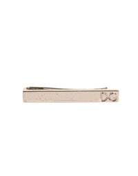 Dolce & Gabbana Dolce & Gabbana Silver Tone Brass Logo Branded Tie Clip Men's Bar
