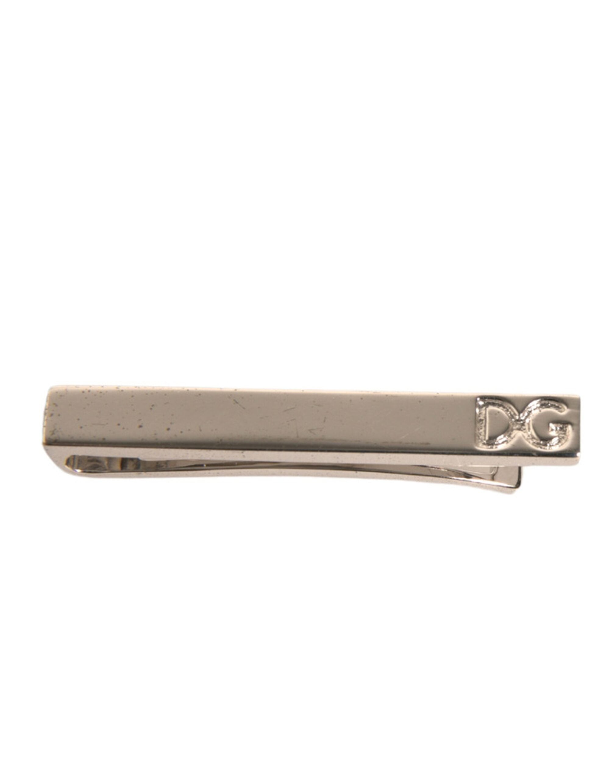 Dolce & Gabbana Dolce & Gabbana Silver Tone Brass Logo Branded Tie Clip Men's Bar