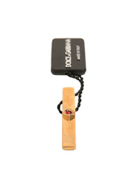 Dolce & Gabbana Dolce & Gabbana Gold Tone Brass Crystal Branded Tie Clip Men's Bar