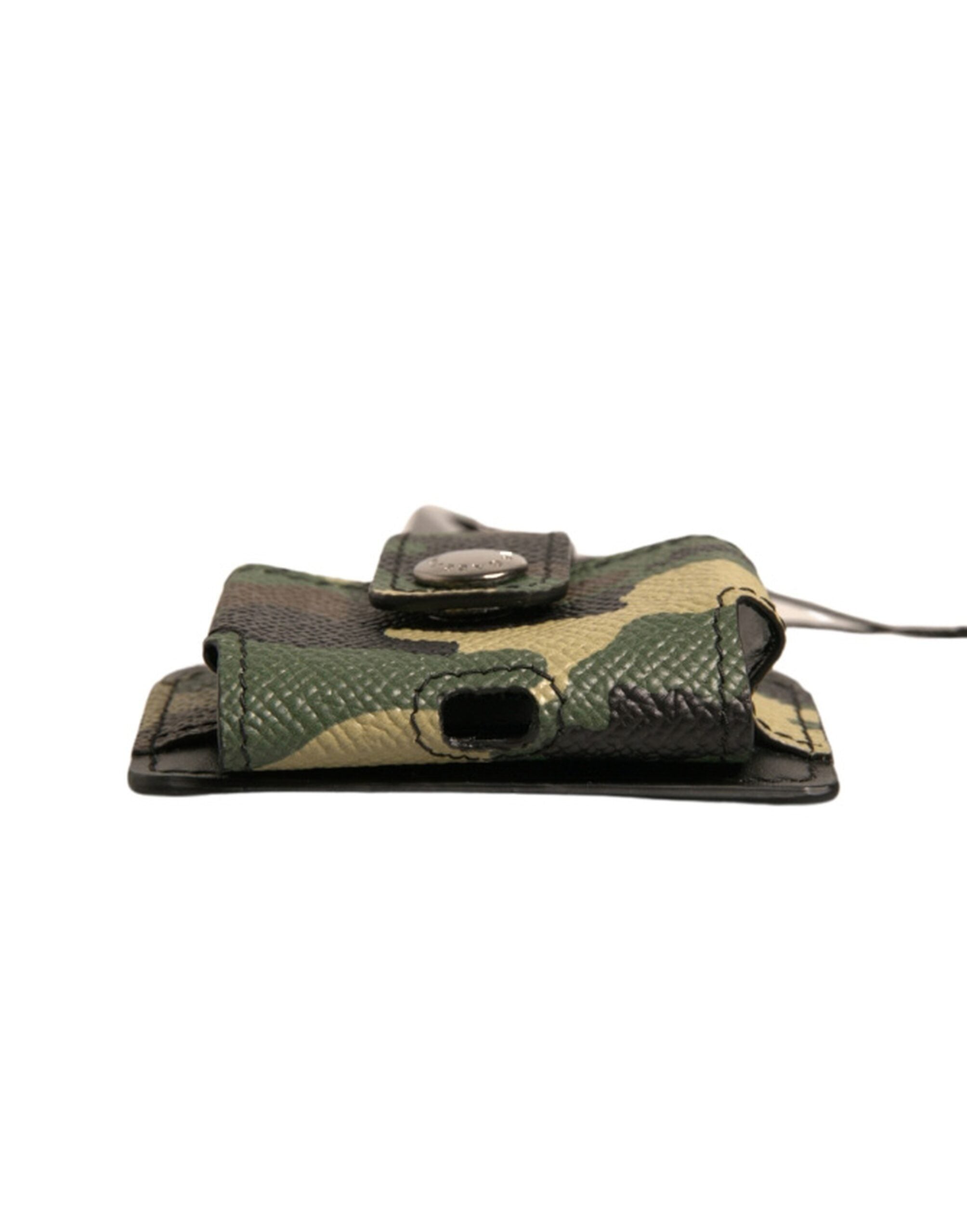 Dolce & Gabbana Dolce & Gabbana Multicolor Camouflage Leather Metal Airpods Men's Case