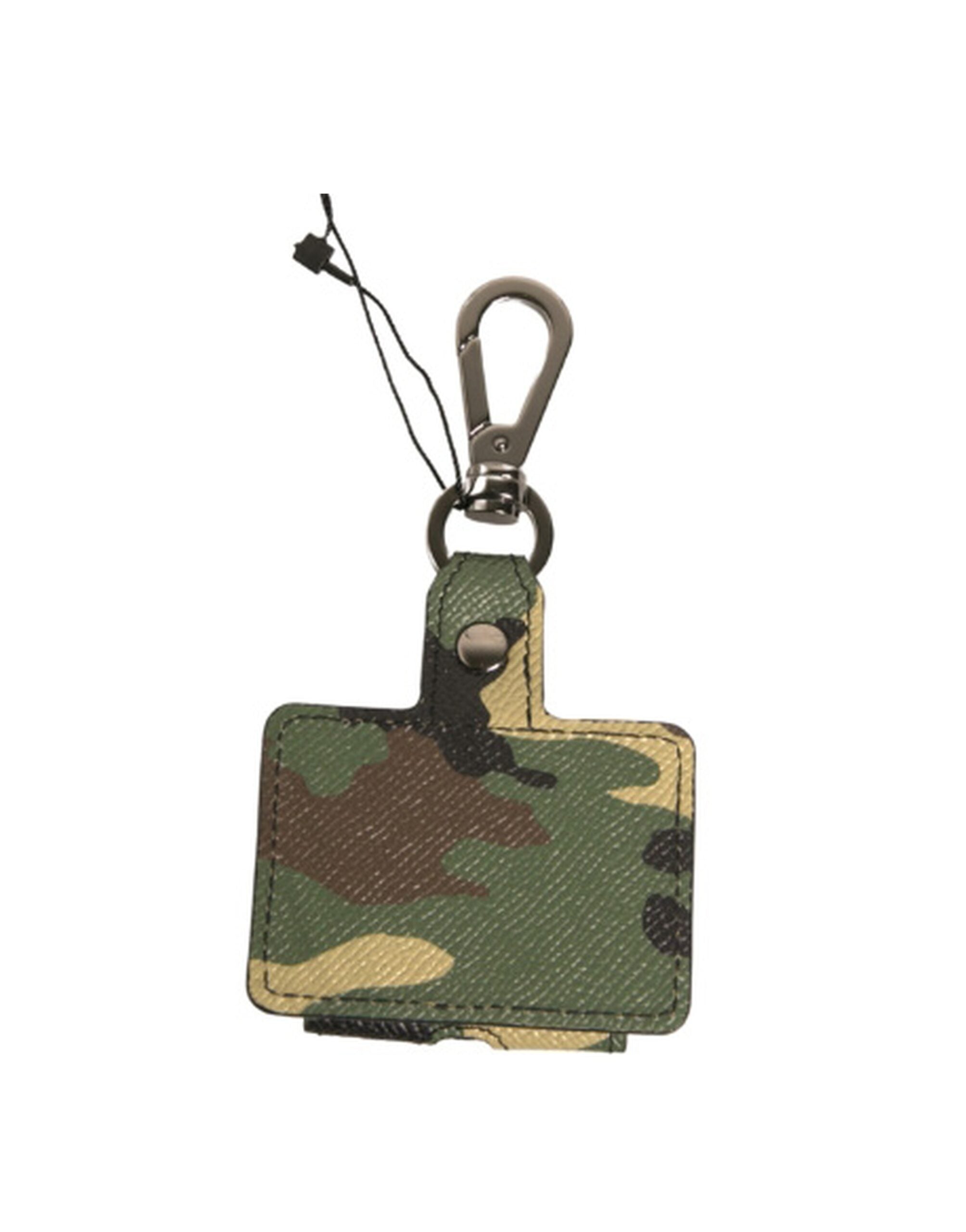 Dolce & Gabbana Dolce & Gabbana Multicolor Camouflage Leather Metal Airpods Men's Case