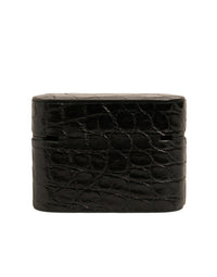 Dolce & Gabbana Dolce & Gabbana Black Leather Metal Logo Plaque Holder Airpods  Case