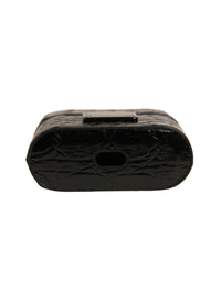 Dolce & Gabbana Dolce & Gabbana Black Leather Metal Logo Plaque Holder Airpods  Case