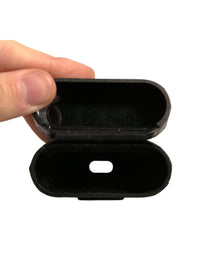 Dolce & Gabbana Dolce & Gabbana Black Leather Metal Logo Plaque Holder Airpods  Case