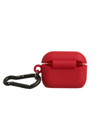 Dolce & Gabbana Dolce & Gabbana Red Silicone Rubber Logo Embossed Airpods  Case