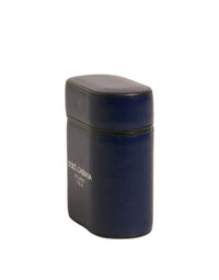 Dolce & Gabbana Dolce & Gabbana Blue Leather Logo Print Flip Holder Airpods  Case