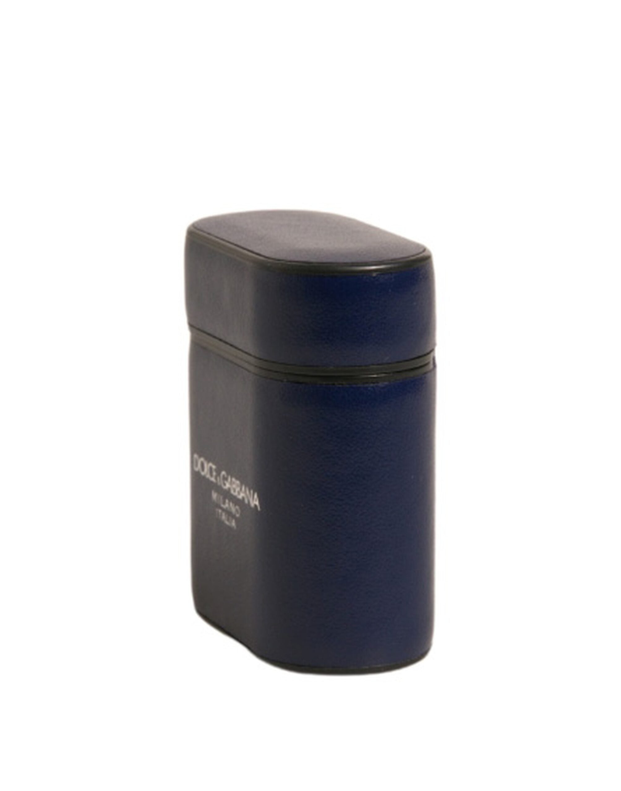Dolce & Gabbana Dolce & Gabbana Blue Leather Logo Print Flip Holder Airpods  Case