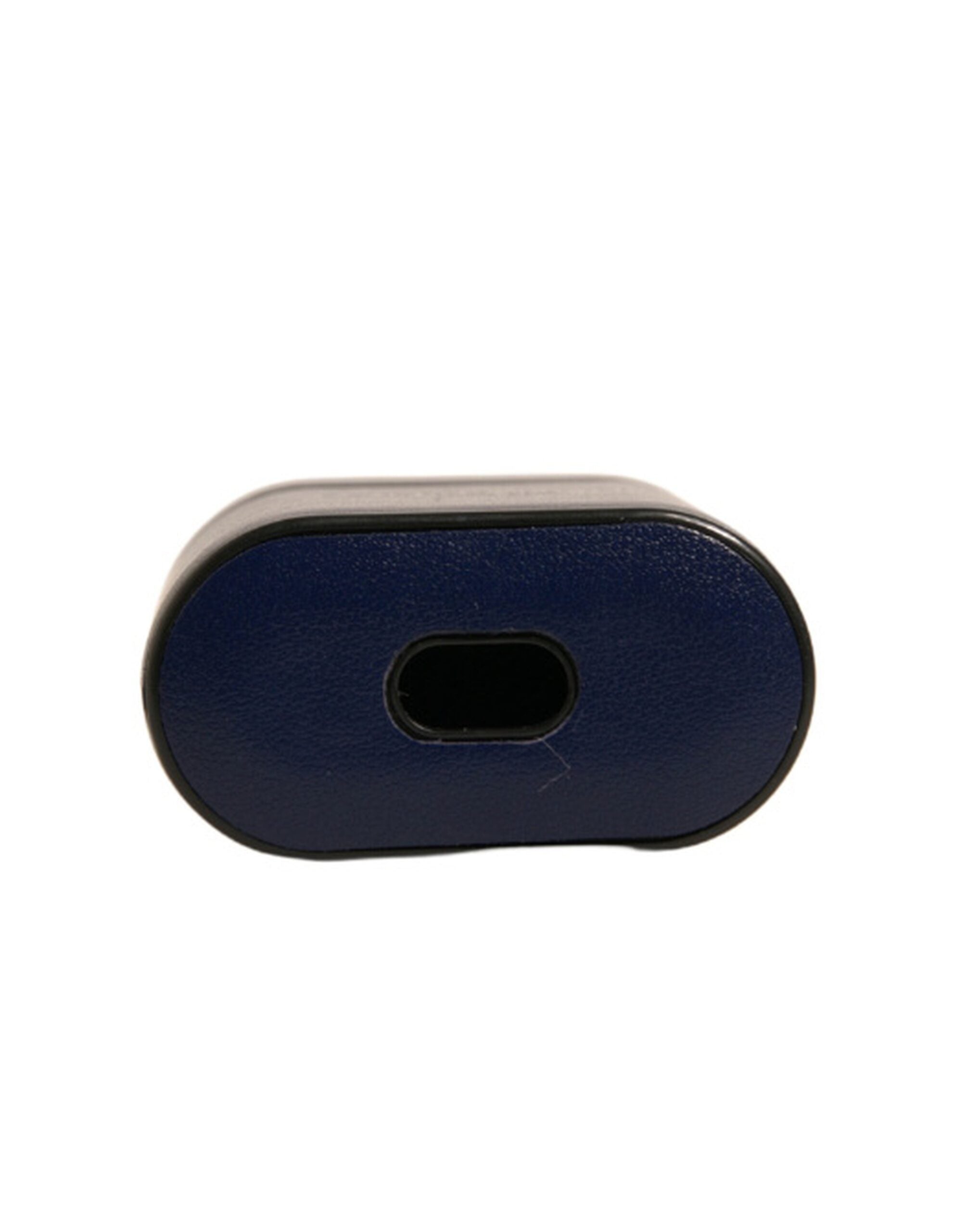 Dolce & Gabbana Dolce & Gabbana Blue Leather Logo Print Flip Holder Airpods  Case