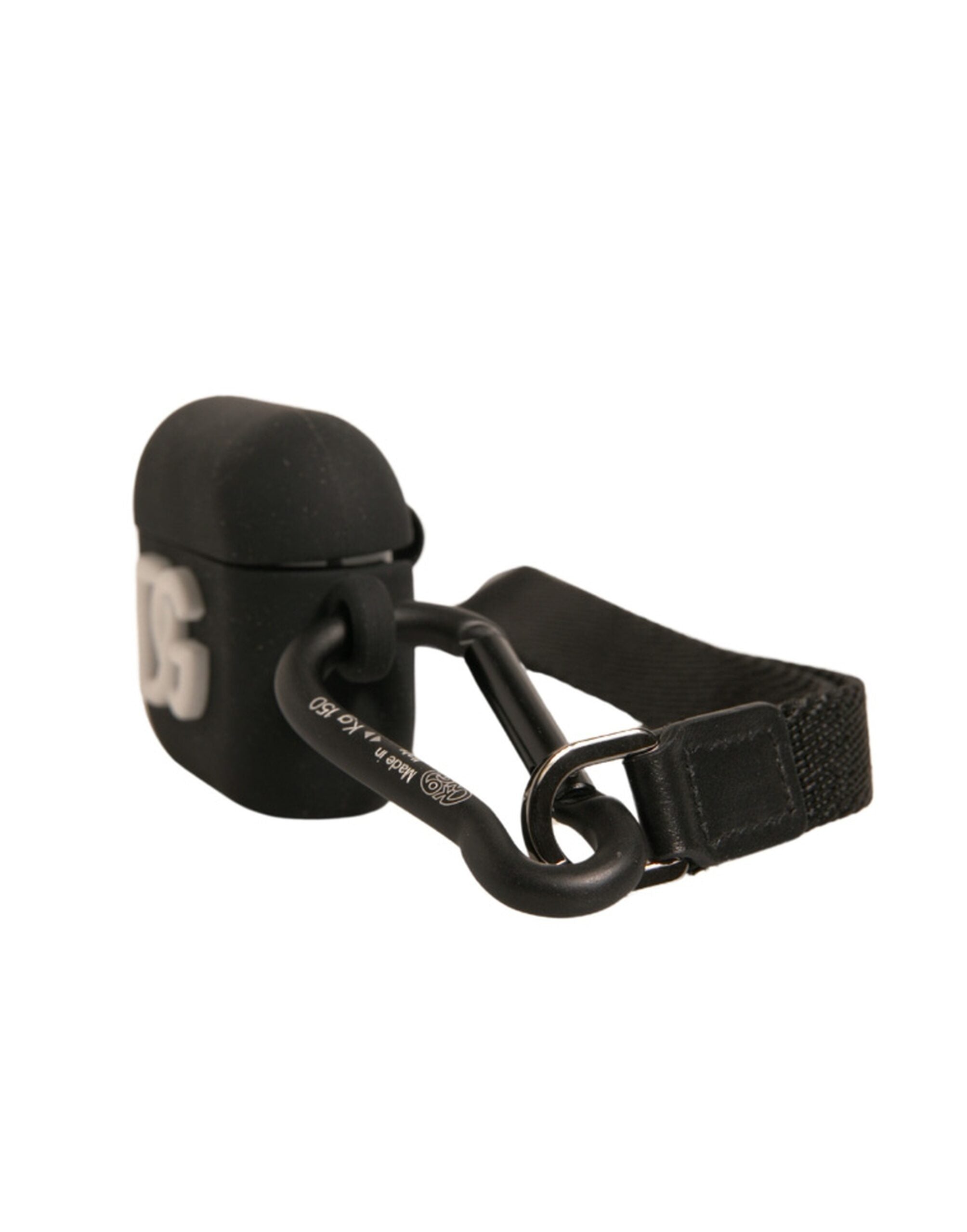Dolce & Gabbana Dolce & Gabbana Black Silicone Rubber Logo Embossed Airpods  Case