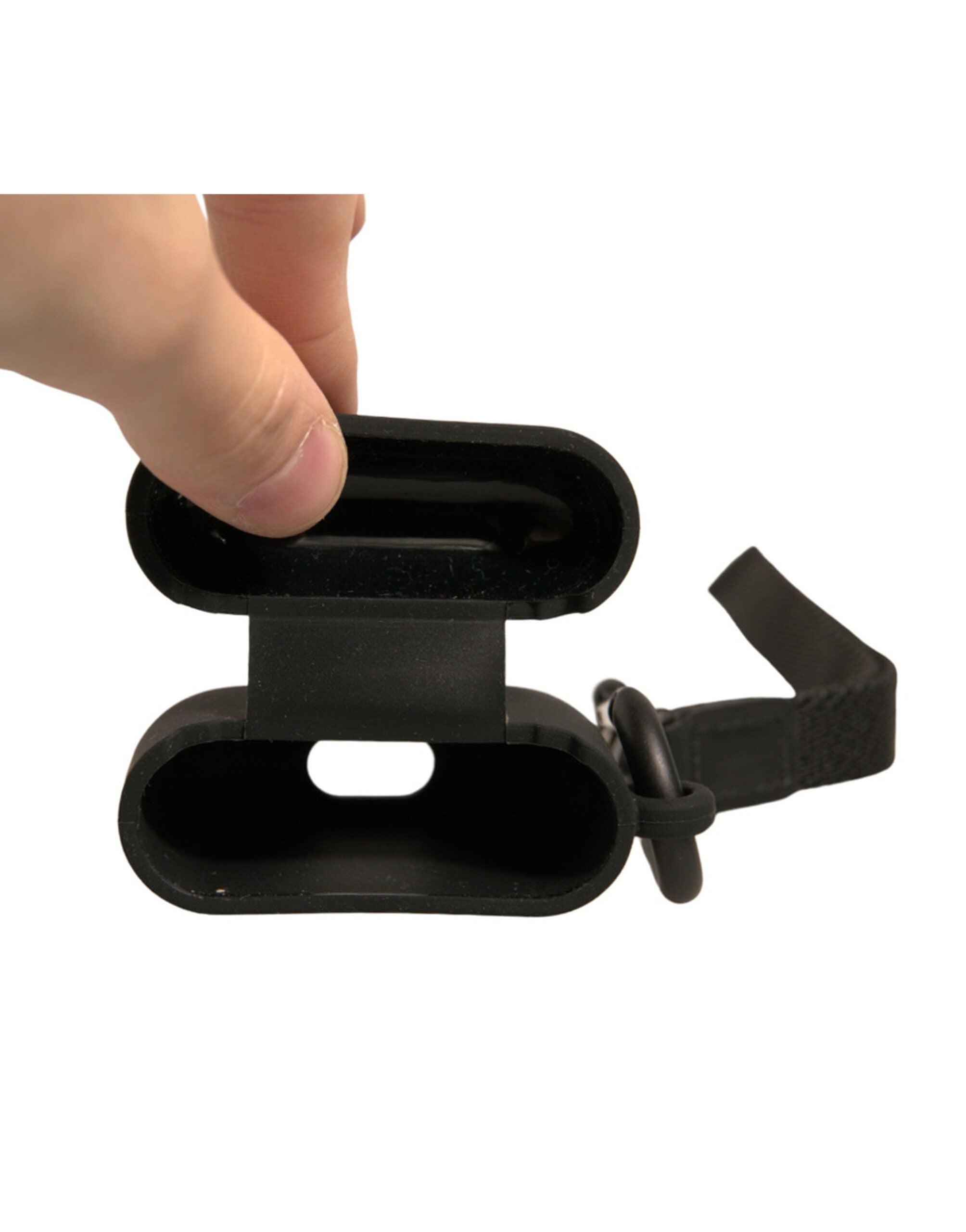 Dolce & Gabbana Dolce & Gabbana Black Silicone Rubber Logo Embossed Airpods  Case