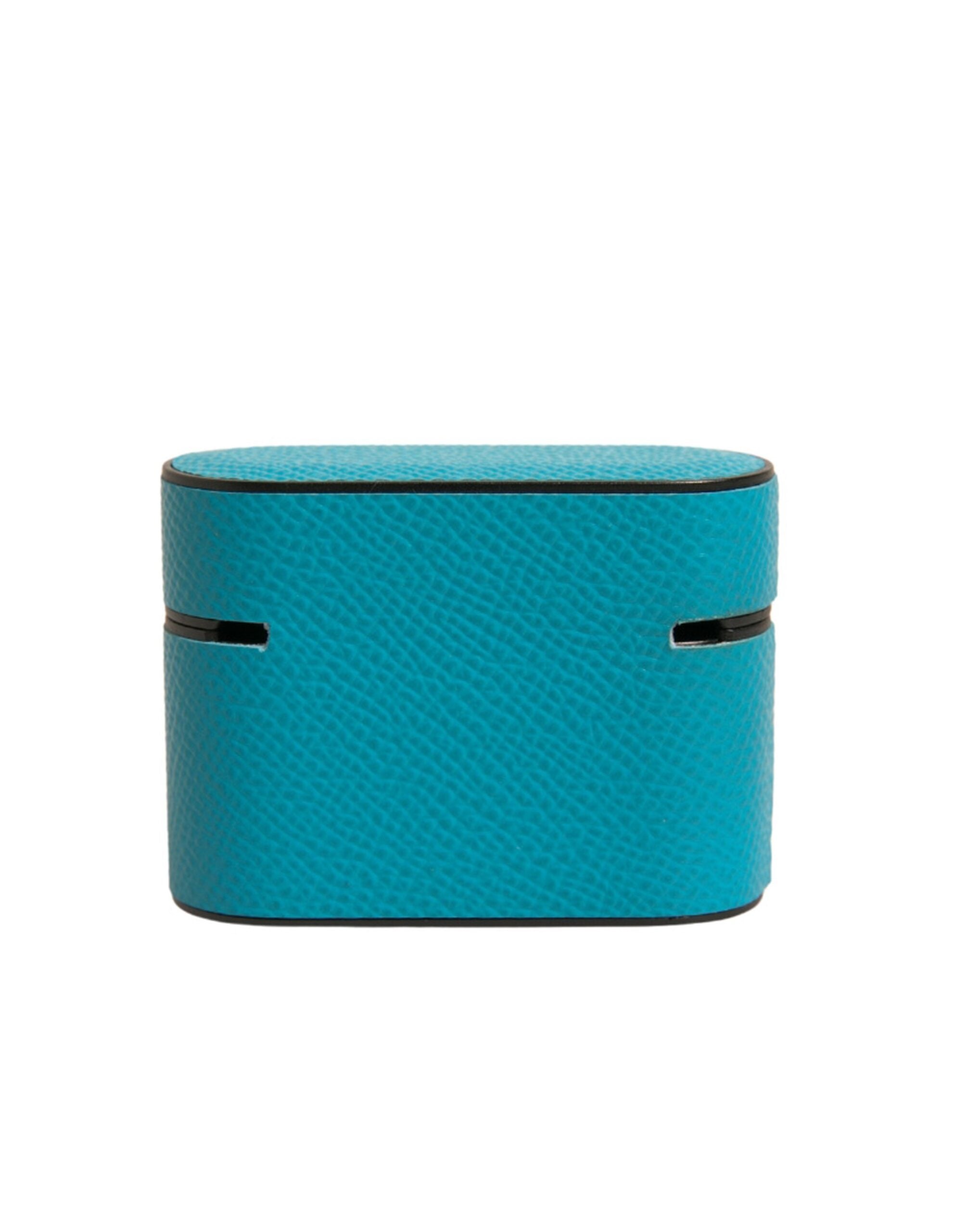 Dolce & Gabbana Dolce & Gabbana Green Leather Metal Logo Plaque Holder Airpods  Case