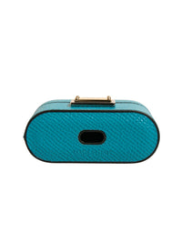 Dolce & Gabbana Dolce & Gabbana Green Leather Metal Logo Plaque Holder Airpods  Case