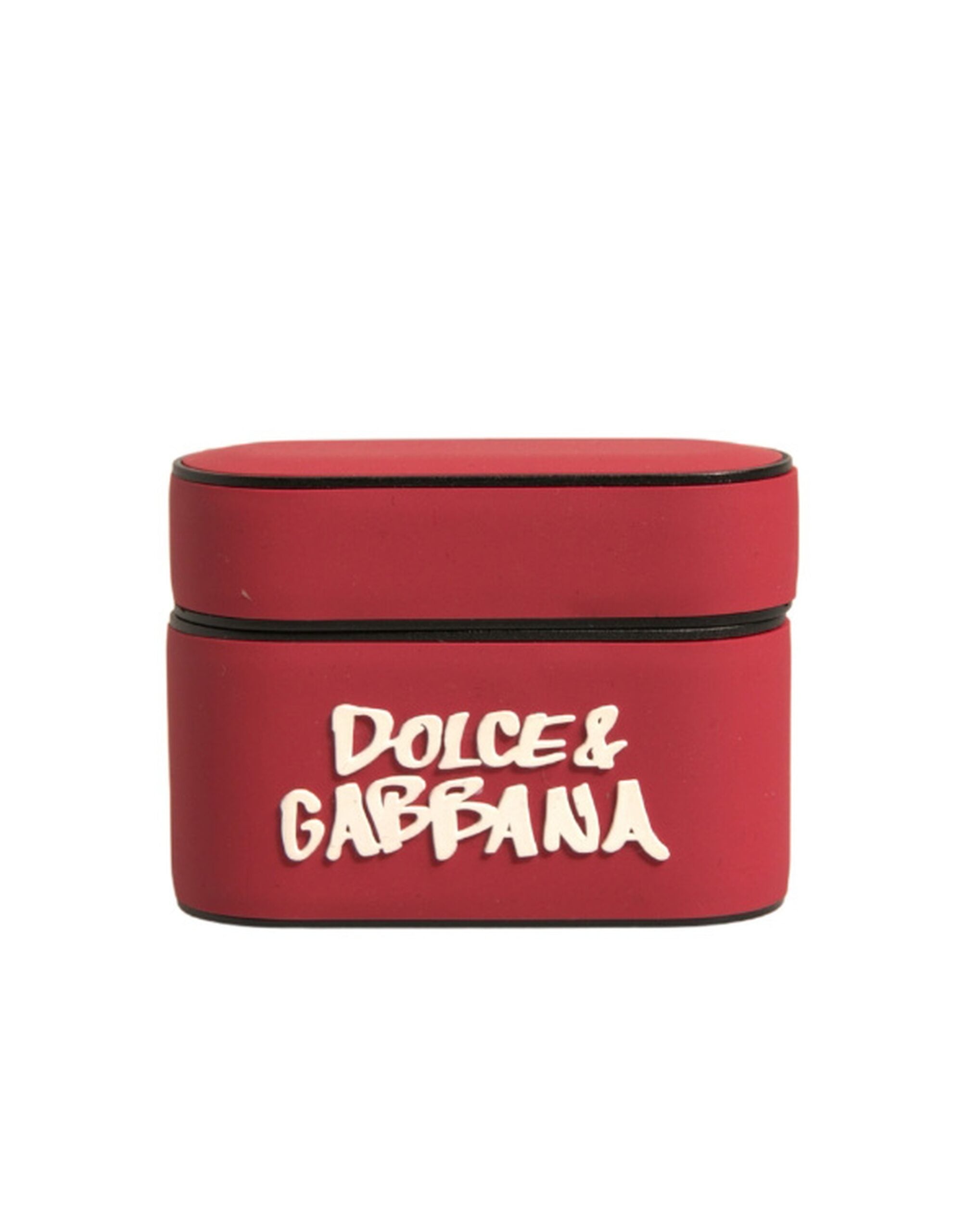 Dolce & Gabbana Dolce & Gabbana Red PVC Embossed Logo Plaque Holder Airpods  Case