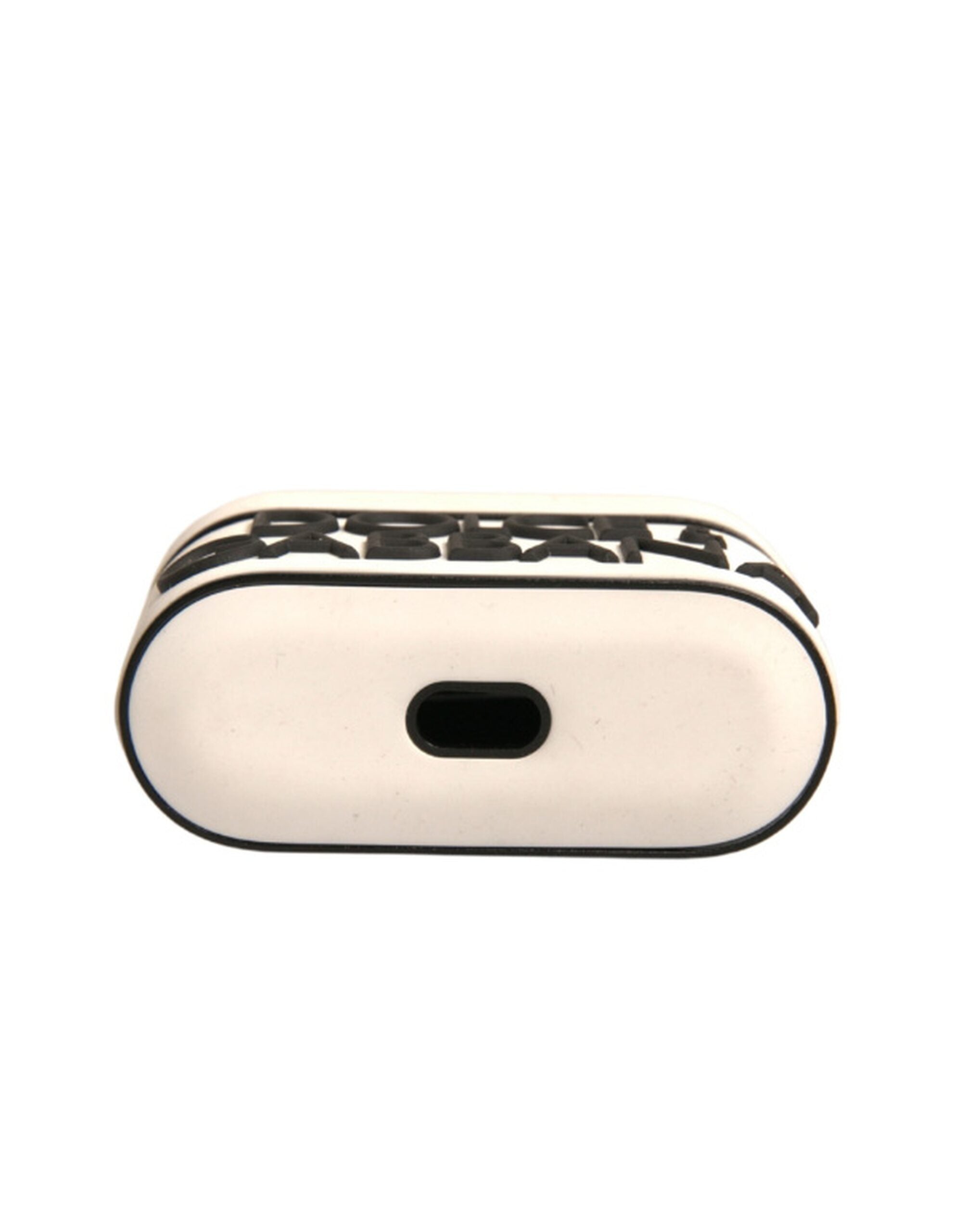 Dolce & Gabbana Dolce & Gabbana White PVC Embossed Logo Plaque Holder Airpods  Case