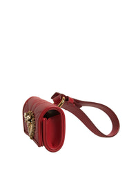 Dolce & Gabbana Dolce & Gabbana Black Leather Devotion Heart Strap Airpod Women's Case
